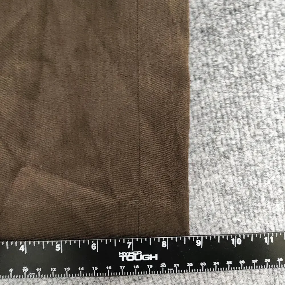 Apt. 9 Dress Pants Mens 29x30 Brown Microfiber Flat Front Straight Leg Office